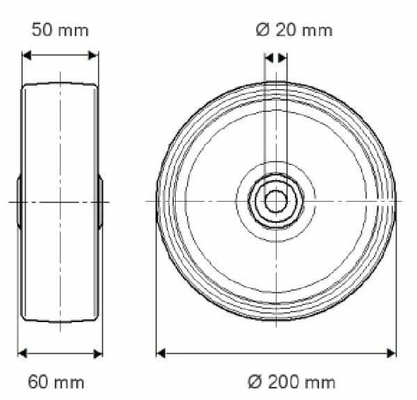 Pièces agricoles - Outils atelier - Roue 200 mm