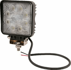 Pièces agricoles - Eclairage - Phare de travail LED carré 24W 1920lm, 10/30V, 110x45x110mm faisceau large 8 LED Kramp