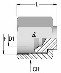 Pièces agricoles - Hydraulique - Ecrou 1 5/8 UNF