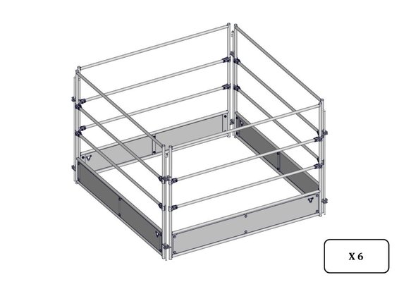 Materiels - Râtelier - PACK DE 6 RATELIER BASIC PETIT BETAIL 1.60x1.60M BARRE GARROT