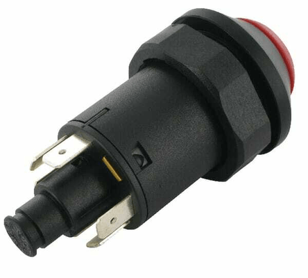Pièces agricoles - Electricité - Interrupteur poussoir, feux de détresse, rond, rouge