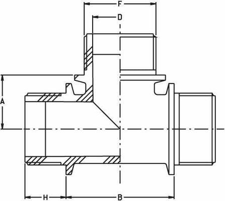 Pièces agricoles - Pièce Pulvérisateur - Pièce en T 3x 1 1/2" M