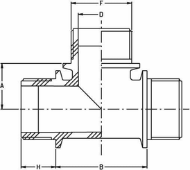 Pièces agricoles - Pièce Pulvérisateur - Pièce en T 3x 1 1/2" M