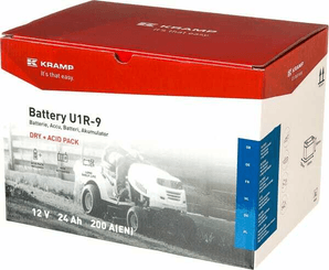 Pièces agricoles - Eclairage - Batterie 12V 24Ah 200A avec pack d'acide Kramp