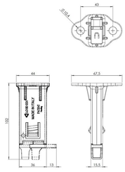 Pièces agricoles - Pièce divers - Support de cale de roue Beam®, simple, pour Origamy® 36
