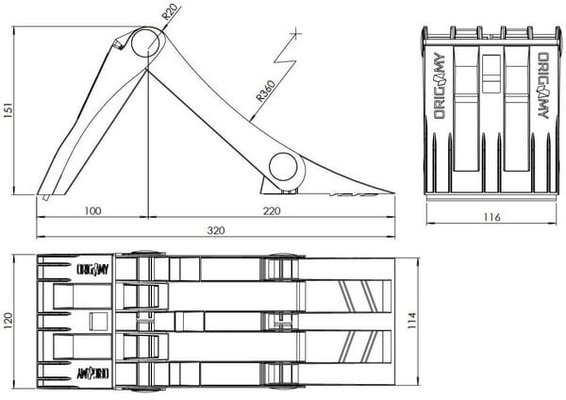 Pièces agricoles - Pièce divers - Cale de roue pliable Origamy® 36