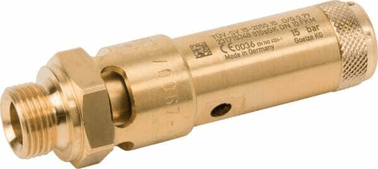 Pièces agricoles - Pièce pneumatique - Soupape sécurité 3/8"CE 15 bar