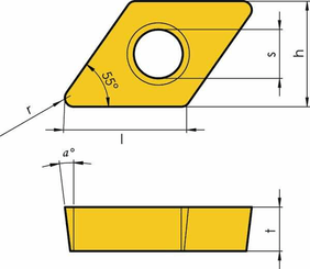 Outils - Outils divers - Porte-plaquette DCMT 070204 10x