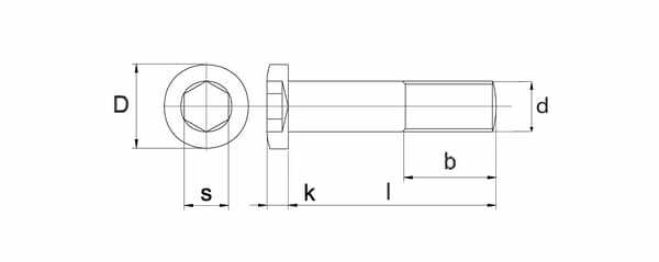 Pièces agricoles - Fasteners - Vis à tête cylindrique basse à 6 pans creux M16x50 gal