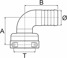 Pièces agricoles - Pièce Pulvérisateur - Raccord de tuyau 90° T6 32 mm