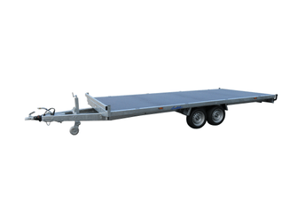 Materiels - Remorque voiture - PLATEAU ROUES DESSOUS 506x215 freiné 2 essieux PTAC : 3500 kg