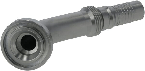 Pièces agricoles - Hydraulique - Raccord à sertir 4SH-DN20 avec flasque ø44,5 mm 45°