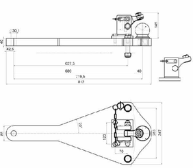 Pièces agricoles - Tracteur pièce adaptable - Plaque de support 80 mm