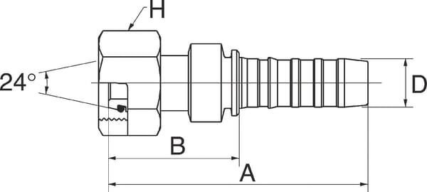 Pièces agricoles - Hydraulique - Racc. à sertir DN32-M45x2