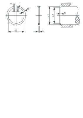 Pièces agricoles - Roulements - Bague à ressort externe 200x3 mm IDC ®