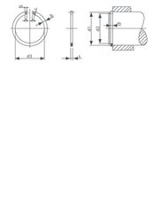 Pièces agricoles - Roulements - Bague à ressort externe 200x3 mm IDC ®