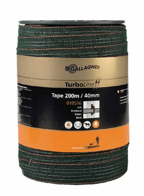 Pièces agricoles - Cloture,Jardin & Sylviculture - Ruban Turbo. 40mm 200m vert