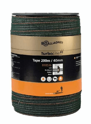 Pièces agricoles - Cloture,Jardin & Sylviculture - Ruban Turbo. 40mm 200m vert