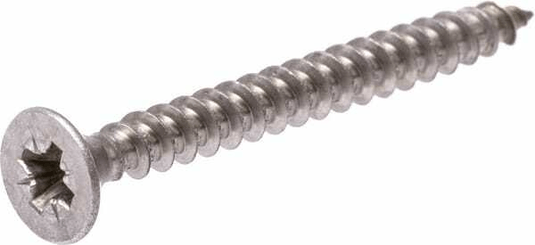 Pièces agricoles - Fasteners - Vis à bois, Ø 6x60 mm, PZ3, à tête fraisée, acier inoxydable
