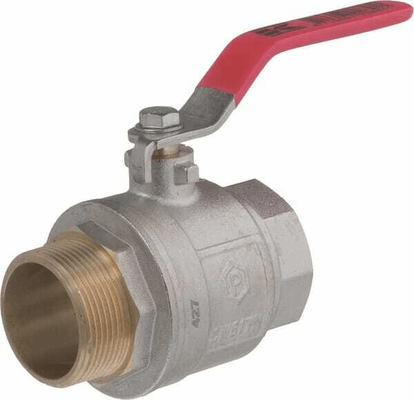 Pièces agricoles - Hydraulique - Vanne à bille BSP femelle/mâle 1 1/2" + poignée SS