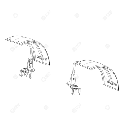 Pièces agricoles - Divers - KIT STEERING MUDGUARD 470 MM