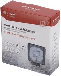 Pièces agricoles - Eclairage - Phare de travail LED, 27W, 2376lm, rectangulaire, blanche, 107x38.8x136mm, projecteur, Kramp (boîte de 10 pièces)