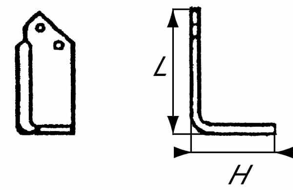 Pièces agricoles - Travail du sol - Lame de fraise d. Howard