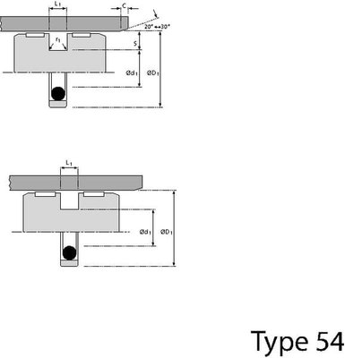 Pièces agricoles - Roulements - Joint de piston en viton 125x109.5x6.3