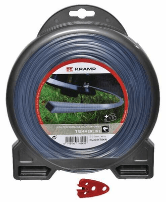Pièces agricoles - Jardin et forêt pièce adaptable - Fil de coupe Ø 4mm 23m carré Titanium Power gris Kramp