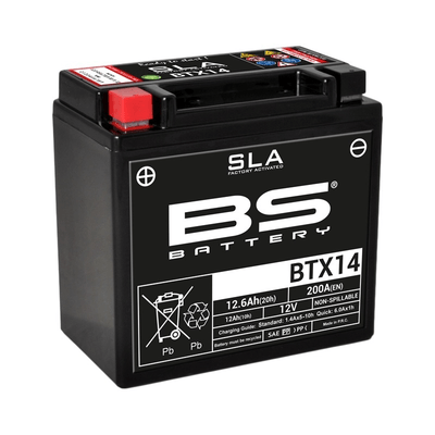 Pièces Quad & Motos - Electrique - Batterie BS BATTERY SLA sans entretien activé usine - BTX14