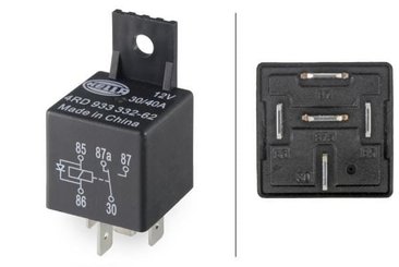 Pièces agricoles - Eclairage - Relais 12 V 30 A/40 A, 5 pôles, interrupteur, avec support
