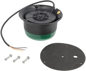 Pièces agricoles - Eclairage - Gyrophare LED, profil bas, 15 W, 12-24 V, vert, à visser, Ø 86 mm x 67 mm