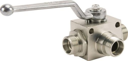 Pièces agricoles - Hydraulique - Robinet à boisseau sphérique 3/2-L - M22x1,5