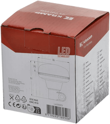 Pièces agricoles - Eclairage - Gyrophare LED, profil bas, 15W, 12-24V, ambre, pôle din, Ø 86mm x97mm
