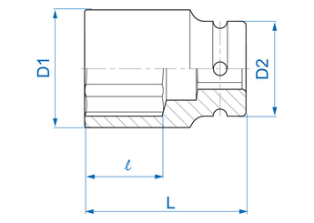 Outils - Outils divers - Douille choc 1" 2-3/16"