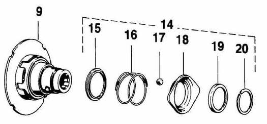 Pièces agricoles - Transmission - Moyeu 1-3/8-6pcs