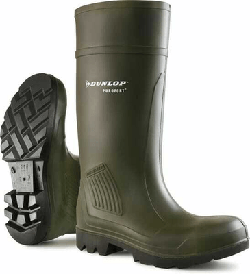 Vêtements et protections - Equipement - Bottes vertes, taille 40, classe O4, Wellingtons Purofort® Professional Dunlop