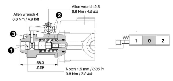 Pièces agricoles - Hydraulique - Microrupteur 13QNMG3F SD5/6