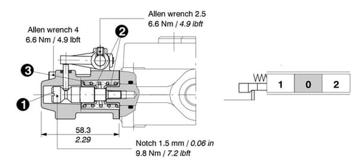 Pièces agricoles - Hydraulique - Microrupteur 13QNMG3F SD5/6
