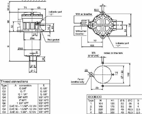 Pièces agricoles - Hydraulique - Filtre retour MPT110/3-M-A-G2