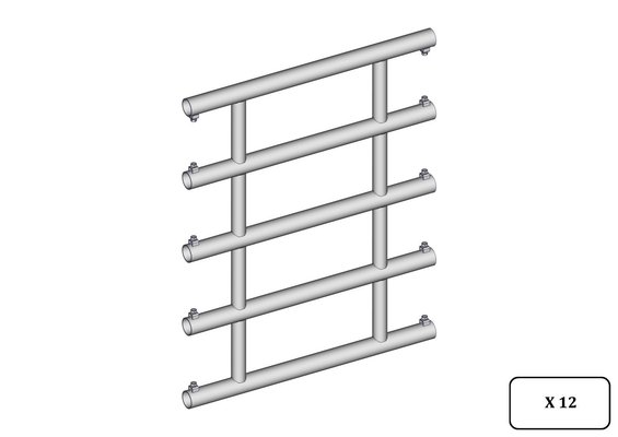 Materiels - Accessoires 200Kg-300Kg - PACK DE 12 ARRIERES DOUBLEX EX5  L.0.90M