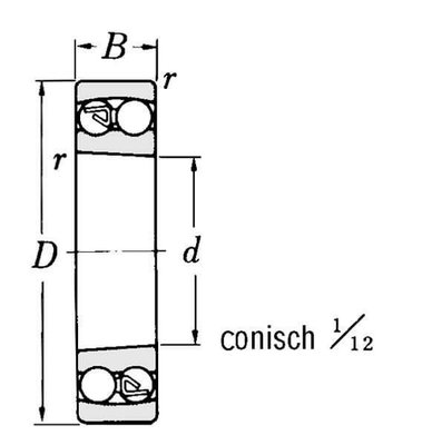 Pièces agricoles - Roulements - Roulement à billes à alignement automatique 35x72x23mm SKF