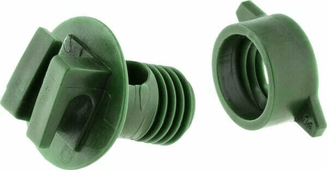 Pièces agricoles - Cloture,Jardin & Sylviculture - 20 Isol. à écrou vert ø6-14mm