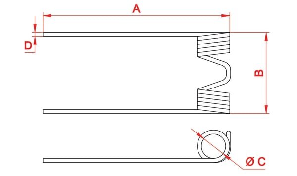 Pièces agricoles - Jardin et forêt pièce origine - Jeu de ressorts pour scarificateur (12 pièces) UV-EK UVEU-N