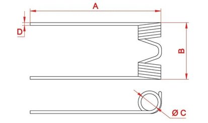 Pièces agricoles - Jardin et forêt pièce origine - Jeu de ressorts pour scarificateur (12 pièces) UV-EK UVEU-N