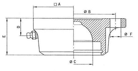 Pièces agricoles - Hydraulique - Jonction carrée D45