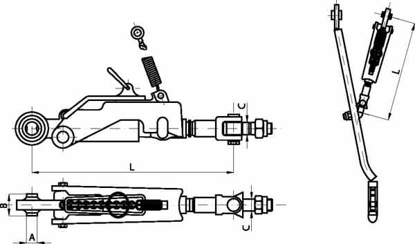 Pièces agricoles - Tracteur pièce adaptable - Ensemble stabilisateur