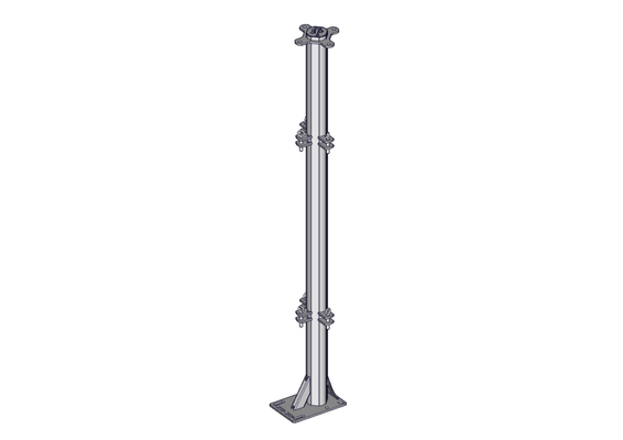 Materiels - Accessoires 20Kg-30Kg - POTEAU -3P- DE CONTENTION TREFLE 3D L.2.M SUR PLATINE V2