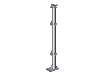 Materiels - Accessoires 20Kg-30Kg - POTEAU -3P- DE CONTENTION TREFLE 3D L.2.M SUR PLATINE V2