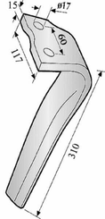 Pièces agricoles - Travail du sol - Dent herse D 310x15 p/Alpego